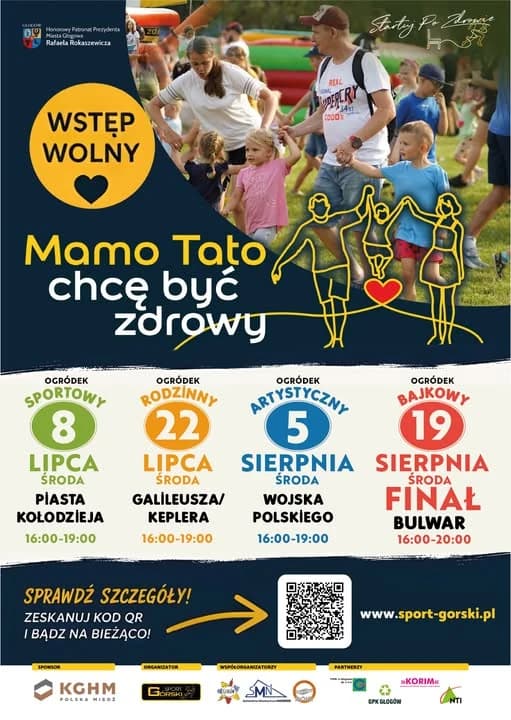 Plakat Mamo, tato, chcę być zdrowy ćwicz ze mną