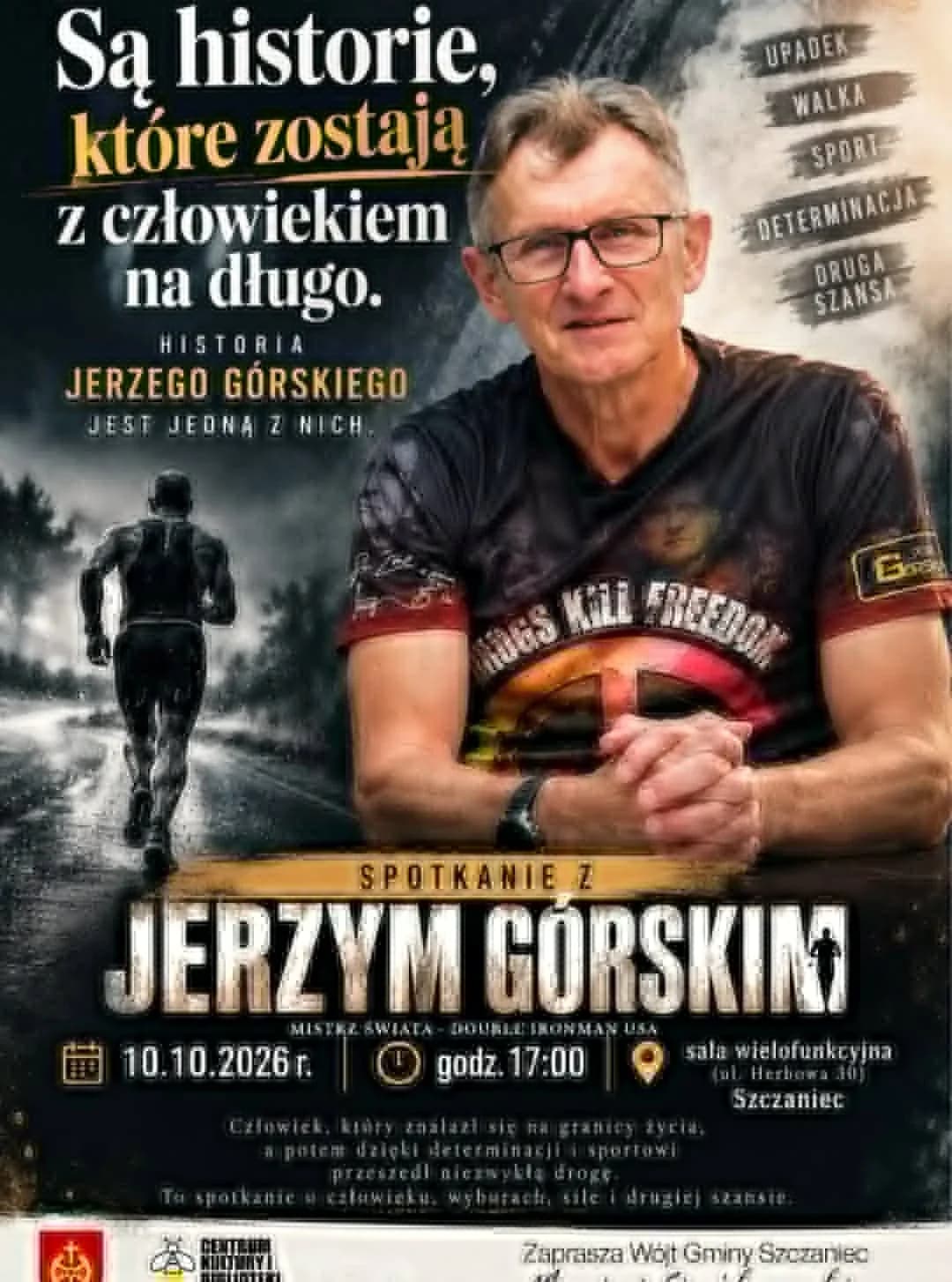 Plakat Spotkanie z Jerzym Górskim – Szczaniec