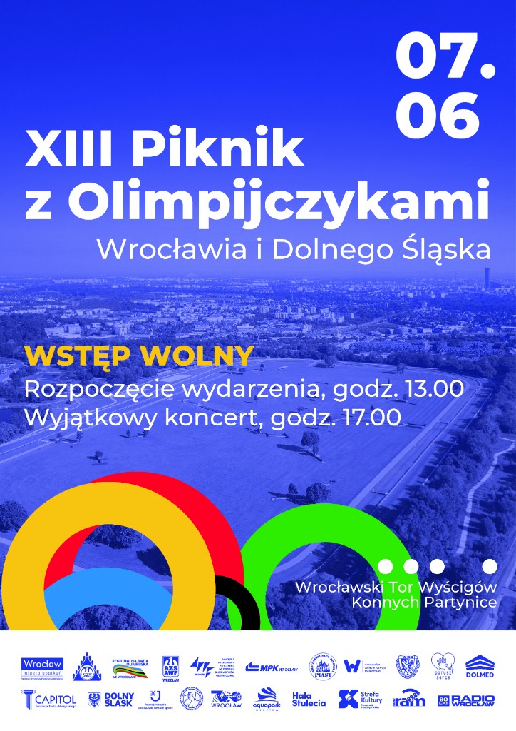 Plakat XIII Piknik z Olimpijczykami Wrocławia i Dolnego Śląska